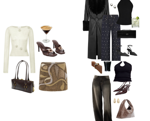 Girls Night Out Fashion: Moody Luxe Looks and Outfit Inspiration cover photo collage