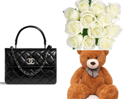 Valentine gifts for her🧸 cover photo collage