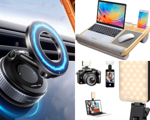 Gadgets I can’t live without as a UGC creator and affiliate marketer! Also just in general. cover photo collage