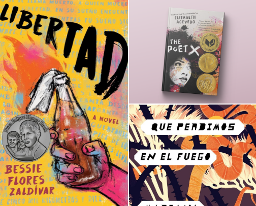 POV- top 25 books for Latine/ Hispanic Heritage Month cover photo collage