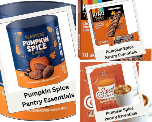 Pumpkin Spice Snacks & Pantry Essentials cover photo collage