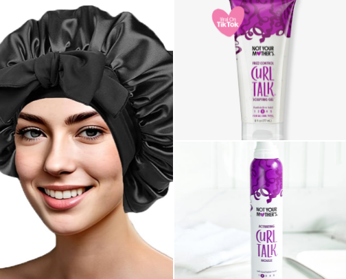 Curly hair routine cover photo collage