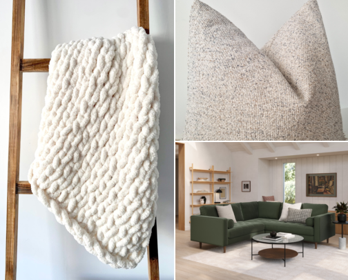 Cozy Living Room Finds cover photo collage