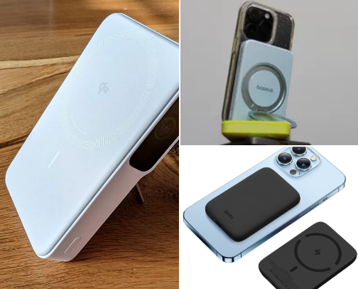 Magnetic battery power packs cover photo collage