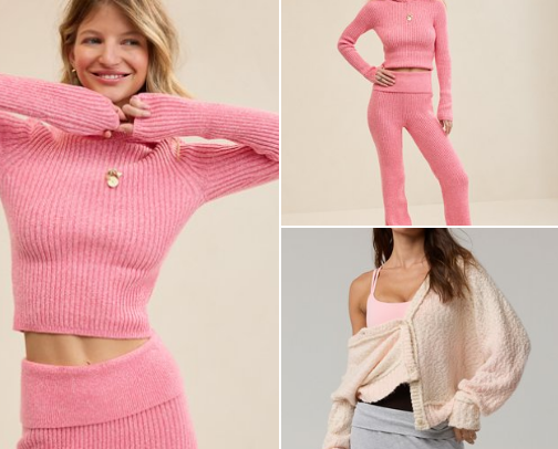 Feminine Winter Outfit Inspiration from Aerie! cover photo collage