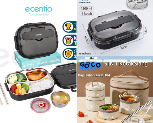 Recomenasi lunch box cover photo collage