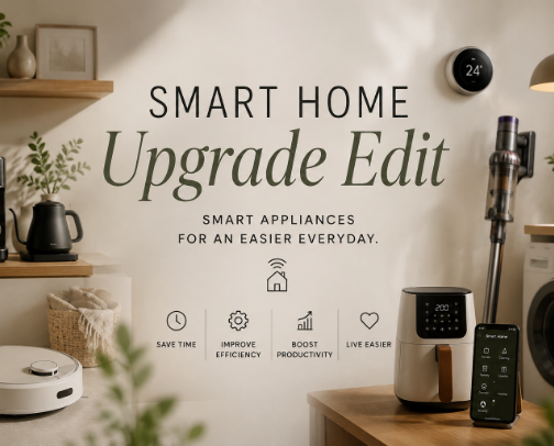 Smart Home Appliances: Kitchen, Cleaning, Laundry , Productivity & More cover photo collage