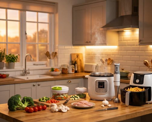 Time-Saving Kitchen Gadgets for Busy Weeknights cover photo collage