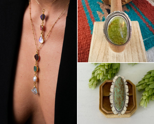 Handmade Boho jewelry cover photo collage