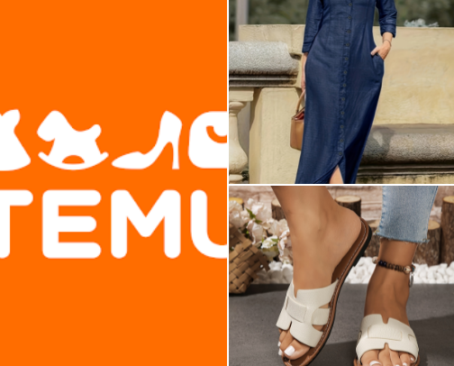 Temu Fashion cover photo collage