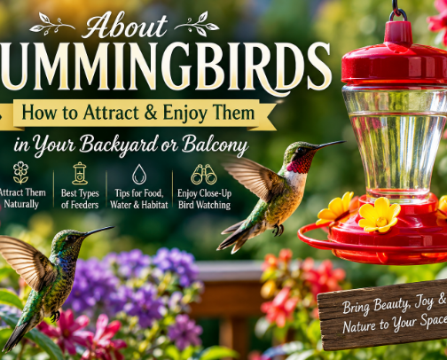 Attract & Enjoy Hummingbirds: Backyard & Balcony Essentials cover photo collage