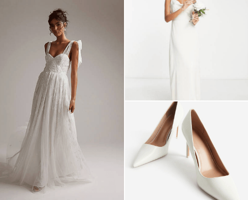 Best WEDDING DRESS and SHOES cover photo collage