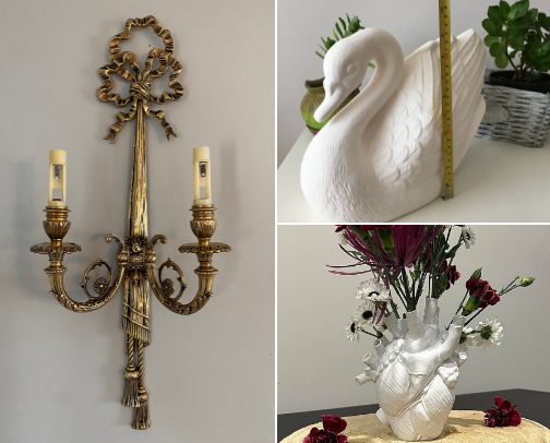 Vintage finds for soft white coquette vibes 🪽🪞🪉 cover photo collage