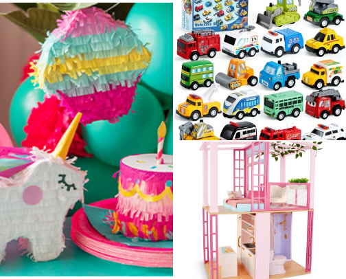 Everything for the kid's toys and party cover photo collage
