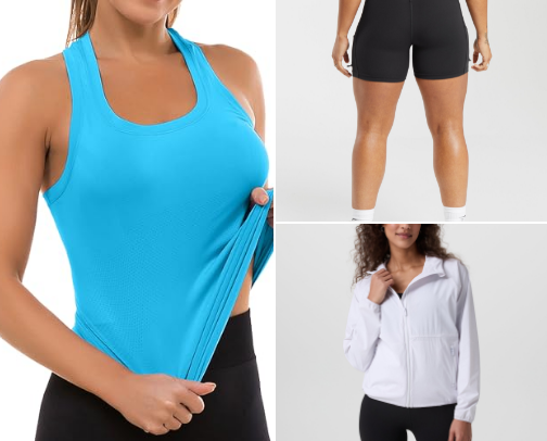 Workout gear cover photo collage