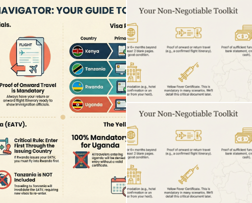 Before You Go: East Africa Tourist Visa & Entry Requirements for Travelers cover photo collage