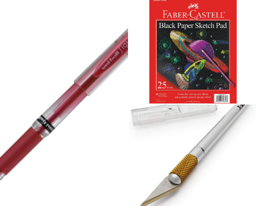 Art supplies cover photo collage