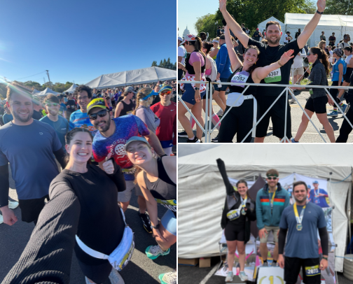 A first time marathon runner cover photo collage