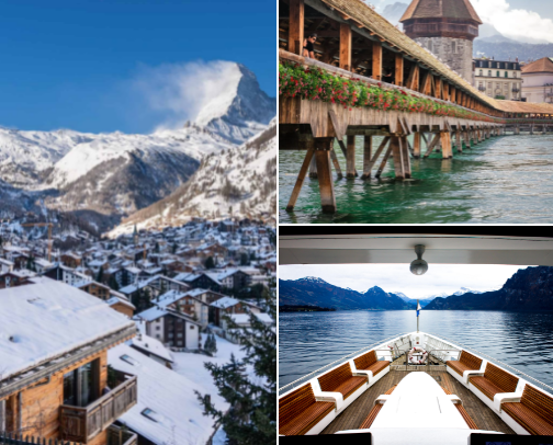 Switzerland in winter (for skiers & non-skiers) cover photo collage
