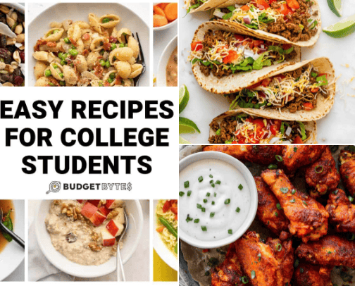 Simple & Easy Food Recipe for College Student 🌮📚 cover photo collage
