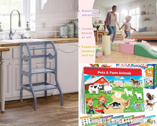 🫟 Art, Play & Snacks Corner | Rincón de arte, juegos y snacks 🎨🥨 cover photo collage