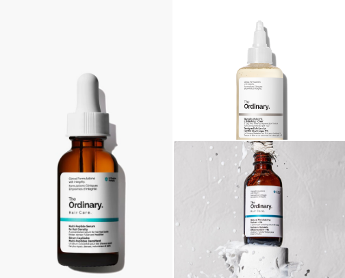 The ordinary hair and scalp products ( sensitive skin ) cover photo collage