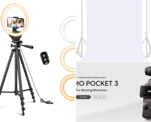 Filming must haves! cover photo collage