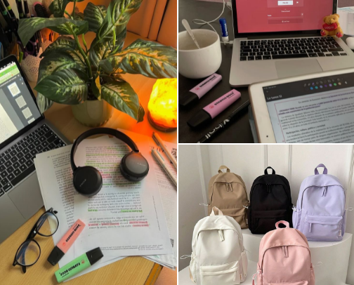 Student study essentials (things that actually help) 📚👩🏽‍💻 cover photo collage