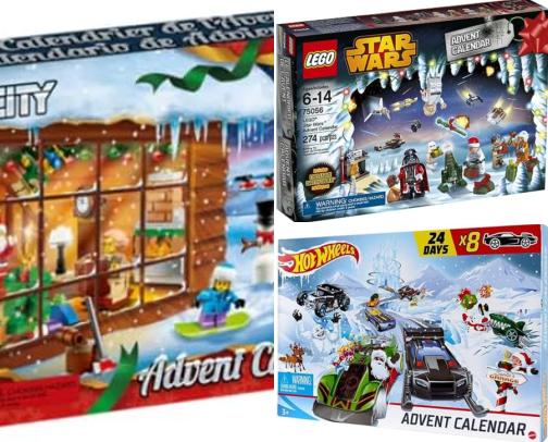 Advent Calendars & Countdown Fun for Boys cover photo collage