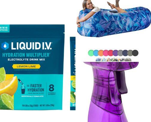 Festival Gear & travel items cover photo collage