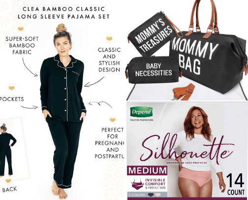 What to Pack in Your Hospital Bag for Labor, Delivery, & Postpartum cover photo collage
