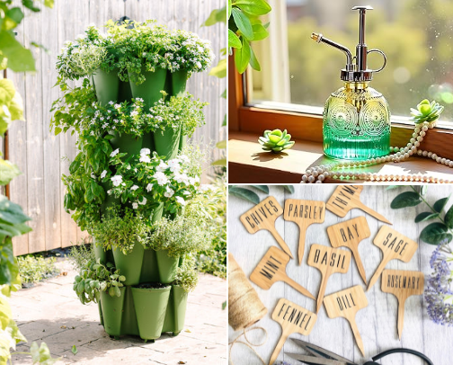 MAXIMUM plants, minimum space cover photo collage