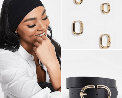 Asos jewelry cover photo collage