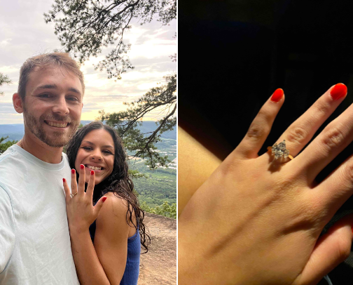 POV: You just got engaged and it’s become your entire personality. cover photo collage