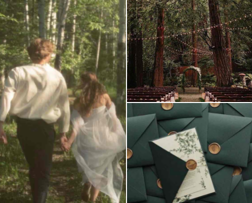My Green Dream Wedding 🌲🔐 cover photo collage