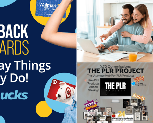 Side hustles & affiliate links for YOU! cover photo collage