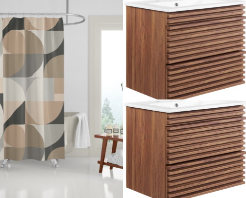 Small Bathroom remodel (on a budget) cover photo collage