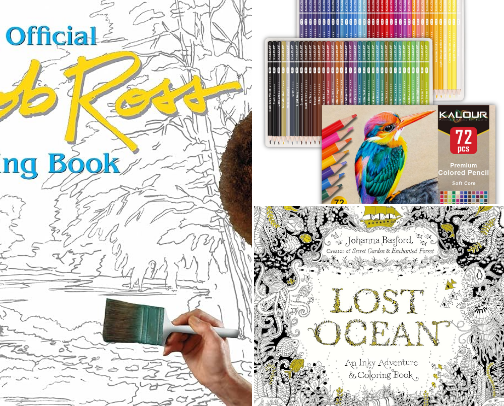 Adult Coloring Books 🖍️🎨 cover photo collage