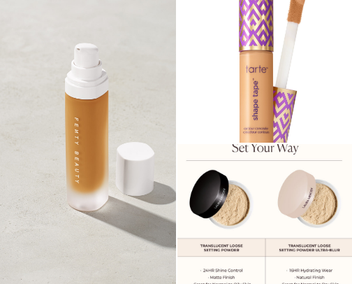 MAKEUP ROUTINE cover photo collage