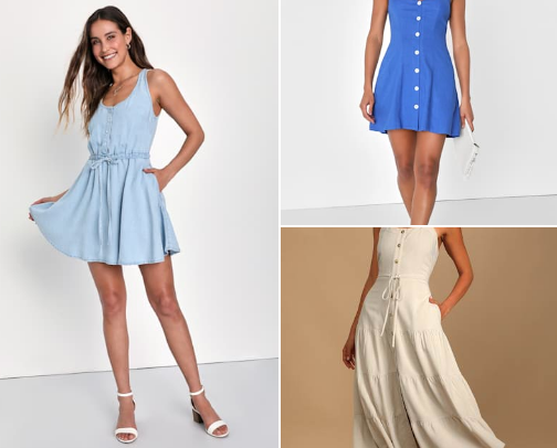 Summer dresses from Lulu's cover photo collage