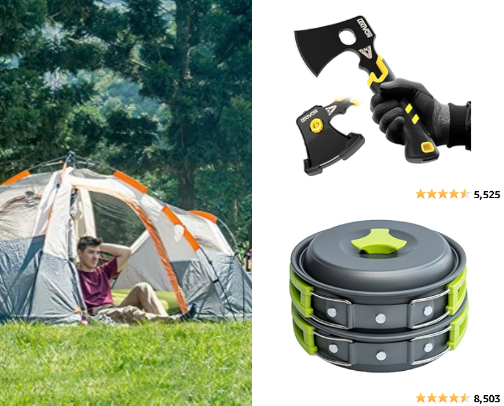 Camping Essentials for Beginners cover photo collage