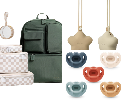 What I actually use in my diaper bag cover photo collage
