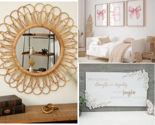 Girl nursery decor cover photo collage