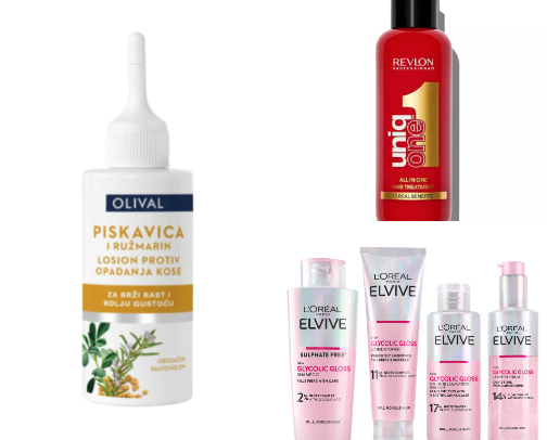 hair products cover photo collage