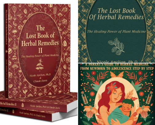 Natural healing books cover photo collage