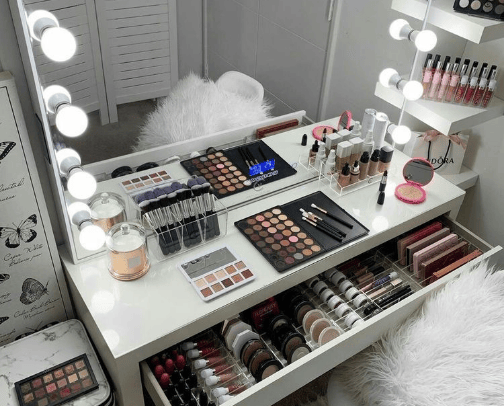 Beauty & make-up products cover photo collage
