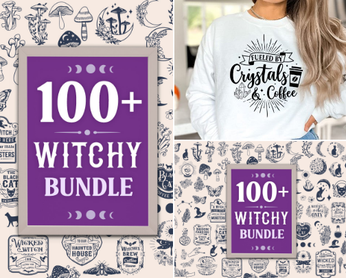 Witchy SVG Cut Files for Cricut & Silhouette cover photo collage