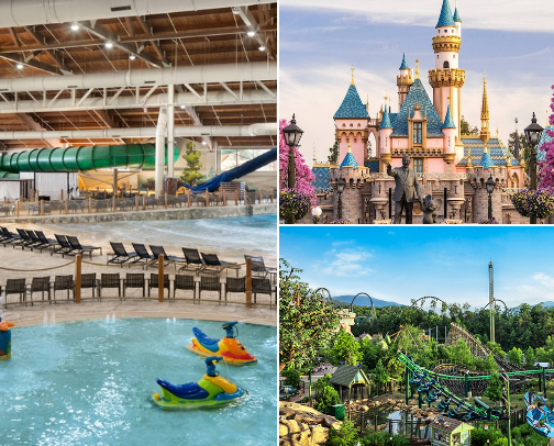 Vacation Ideas for the whole family. cover photo collage