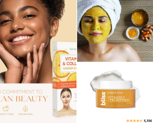 Vitamin C for Healthy and Glowing Flawless Skin! cover photo collage