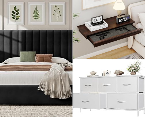 Why Your Bedroom Feels Cluttered (And How to Fix It With Warm Minimalism) cover photo collage